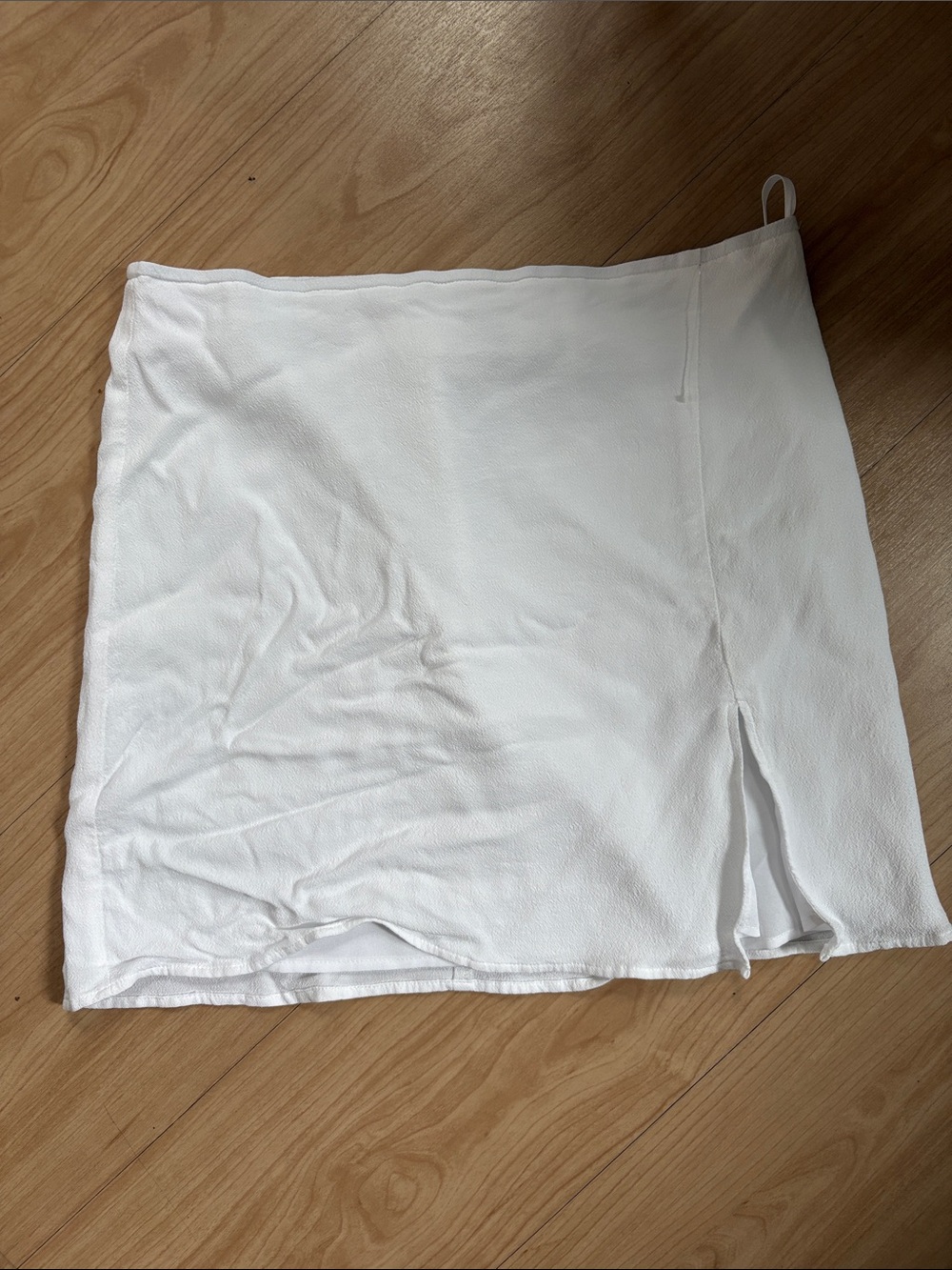 Sunday Best White Mini Skirt with Front Slit